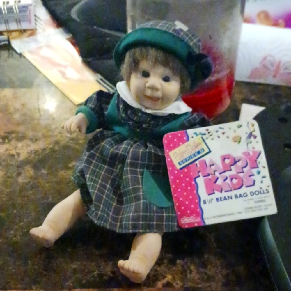 Happy kids porcelain bean bag doll